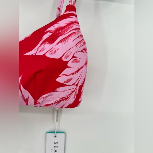 🆕 NWT Seafolly Fleur De Bloom Bralette Bikini Top Chili Red Floral Tropical 4 - Picture 12 of 15